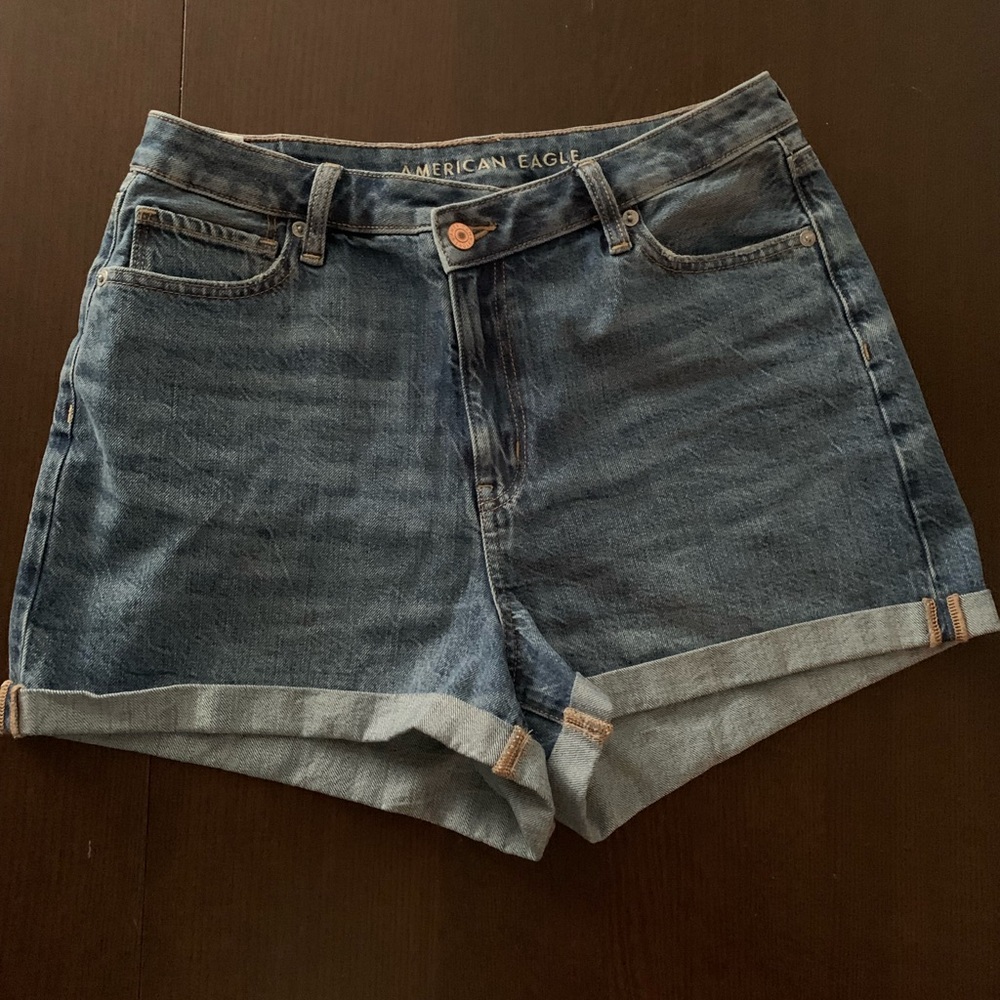 AE Crossover Highest Waist Denim Mom Short